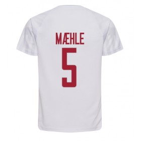Danmark Joakim Maehle #5 Borta Kläder VM 2022 Kortärmad
